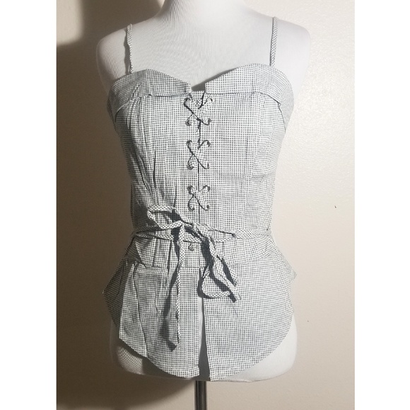 Gray Corset Style Top - Picture 2 of 5